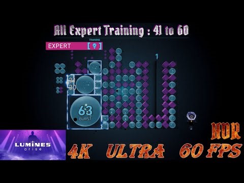 Lumines Arise 🎓 All Expert Training 🎓 Training 41 to 60 [🖥️4K🖼️ULTRA🔄60FPS✨HDR]