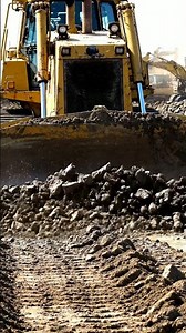 Giant Bulldozer Pushes Massive Dirt Pile! 🚜