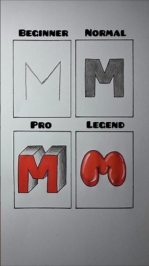 M letter drawing tutorial