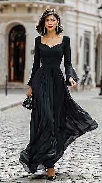 Beautiful Long Sleeve Dresses for a Classy Look #elegantdress #weddingguestdress #partydress