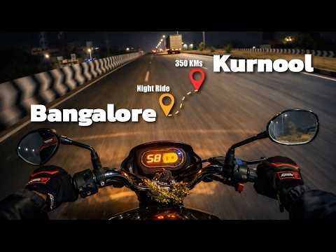 My First Ride From Bangalore to Kurnool | 350KM All Night Ride on Hero Splendor 😱 🥶 #nightride