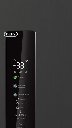 Meet the future of fresh. ❄️ The all-new Defy DFF590 Multi-Door Fridge Freezer is designed for modern living, with smart features that adapt to your lifestyle: 🥬 Care Space Technology: keeps leafy greens crisp, fruits fresh and every ingredient at its peak with dual-humidity control. 🧊 Variable Zone: transform your freezer into a fridge, chiller or freezer at the touch of a button for ultimate flexibility. 📏 Deeper door racks & premium metal cooling backwall: more space, better cooling, sleek