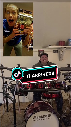 @dimension7r you ever think about joining a metal band haha #metaldrummer #itarrived #scream