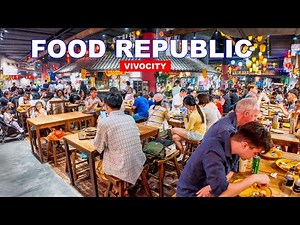 🍜 Newly Renovated Food Republic At VivoCity | Singapore Most Popular Food Court Tour😍