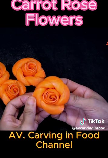 Creative Carrot Rose Garnish | Vegetable Carving Ideas