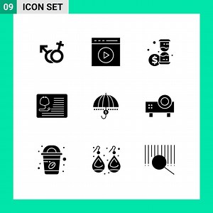 Download 9 Thematic Vector Solid Glyphs and Editable Symbols of funds healthcare watch video cardiology stethoscope Editable Vector Design Elements for free