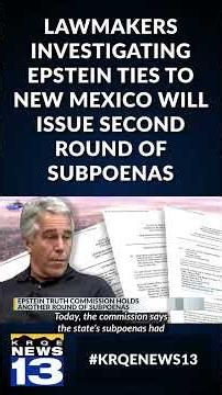 Lawmakers investigating Epstein ties to New Mexico will issue second round of subpoenas