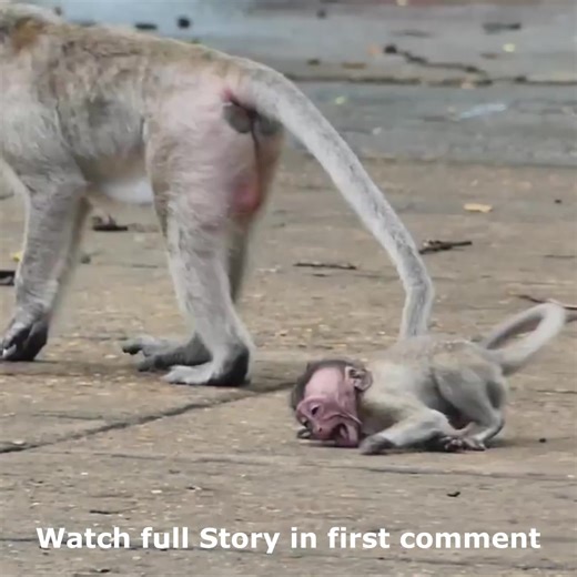 Breaking Heart Mom bite and fighting baby almost death – Painful baby crying so pity Watch full VDO in first comment | Cute monkey family