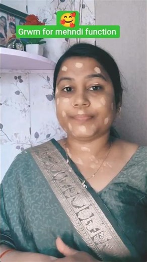 grwm for mehndi function 🥰/Green 💚 makeup tutorial#makeuptutorial #makeup #youtubeshorts #shortvideo