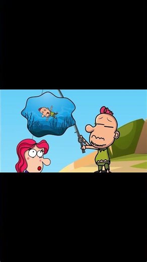 Mermaids poop too, you know. Watch till the end for the ending. #shorts #animation #funny