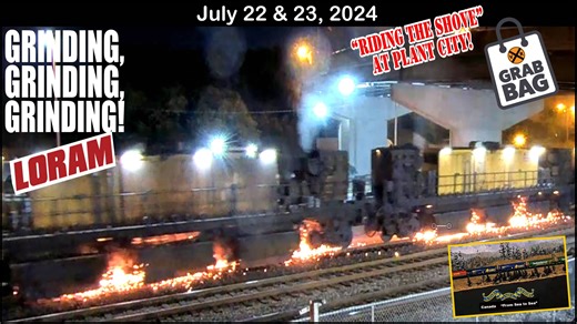 6.7K views · 183 reactions | Grinding, Grinding, Grinding, LORAM! Canadian Model Train, Barge Searchlight, Tanker on a Flat, Monon Engine WAMX Switcher, Wave at the Big 10, Power Move at the Fort, Santa Fe Bonnet and so much more! Please Like & Subscribe; it helps us to continue the Grab Bags and find new camera locations. | Virtual Railfan | Facebook