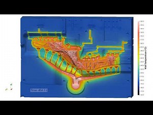 Mold Temperature during the Cycle Process of a HPDC Structural Component | FLOW-3D CAST