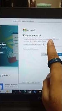 Microsoft account sign in. Create new account in laptop