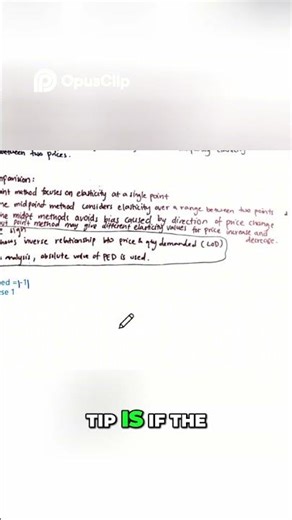 Exam Tip Point vs Midpoint Elasticity Method Explained #elasticityofdemand #demandschedule