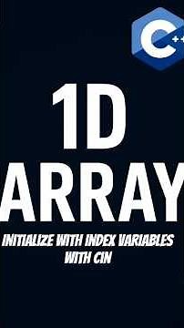 How to initialize with index variables with cin in c++#shortvideo