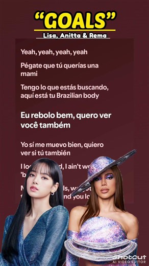 “GOALS”- LISA, Anitta, Rema (Lyrics) #newsong#lisa#goals#lyrics#fifa#2026#blackpink