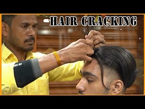satisfying hair cracking and relaxing head massage #asmr