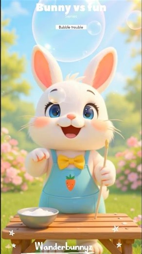 Bubble Trouble! 🫧 Bunny’s Funny Pop Blast Reaction 😂💥#shorts
