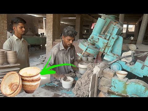 Mass Production Making Process of Ceramic bowls in factory || Super Clay Art,Color