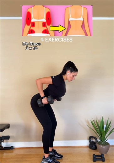 Toned Arms & Back Workout🔥 Complete 3 Rounds. #workout #arms #back #gymgirls #dumbbellworkout #fypシ