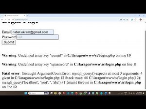 PHP Login Page with MySQL Database | Easy Project for Students