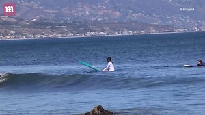 Making waves! Minnie Driver goes surfing in Malibu