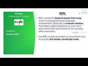 REPL & First Program | Node.js Malayalam Tutorial | Part-02