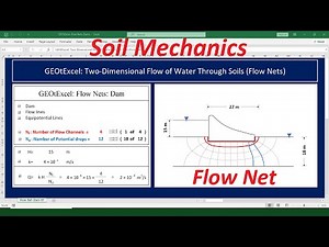 Flow Nets:Two-Dimensional Flow of Water Through Soils: Excel Spreadsheet: GEOtExcel: #soilmechanics