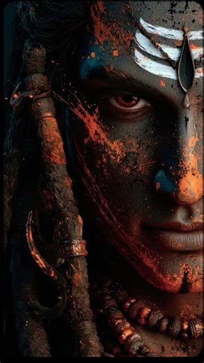 Lord Shiva Intense Close-Up | Powerful Mahadev Face Art | Trinetra & Rudraksha Detail