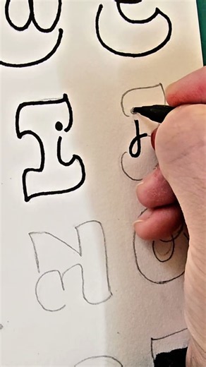 Easy lettering idea for beginners | New font | All 26 alphabets #shorts #artshorts #lettering #fypシ