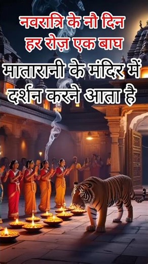 Tiger Visits Maa Durga Every Night | बाघ की भक्ति| #shorts