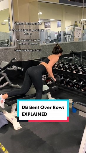 DB BENT OVER ROW FOR YALL TODAY 💖 #girlswholift #fitness #workout #weightroom
