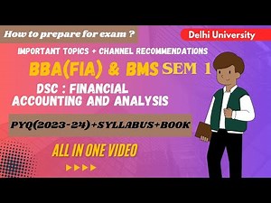 Financial Accounting and Analysis PYQ (2023-24) + Syllabus Full Guide | BBA(FIA) & BMS | DU.