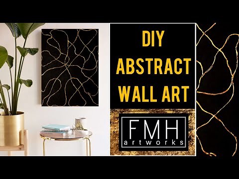 HOT GLUE GUN ART // DIY ABSTRACT WALL ART // EMBOSSED PAINTING //SPEED PAINTING// FMHARTWORKS