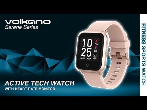 Active Tech Watch with Heart Rate Monitor (Rose-Gold) | Serene Series | Volkano