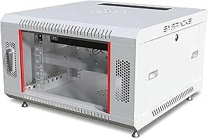 6U Wall Mount Server Rack Cabinet – 19" Network Rack Enclosure, 24" Deep Data Rack Cabinet with Fan, PDU & Shelf for IT Equipment, Switches and Patch Panel