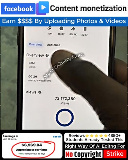 52K views · 33 reactions |  Discover the step-by-step method for Facebook Page Content Monetization & Views Virality! Learn how to upload and optimize videos, images & short clips to boost engagement and reach — all with ethical, copyright-safe practices.  Includes: ✅ Proven growth & visibility strategies ✅ Copyright-free content editing tips ✅ Monetization eligibility setup ✅ Beginner-friendly roadmap ✅ Lifetime chat support & templates | Myseoquery-agency | Facebook