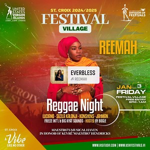 🇻🇮See you on Reggae Night on Jan 3 at the Village in St. Croix! | Reemah