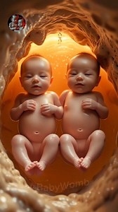 Sweetest twins hugging inside the womb ✨️ miracle #twins #babies #motherhood #pregnancyjourney #newborn | Baby Womb