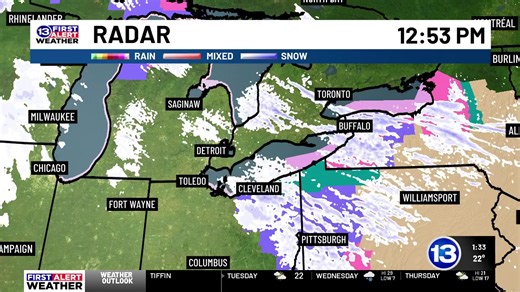 LIVE: Two rounds of light snow before we close out 2025, with the first arriving later this evening. Meteorologist Dan Smith has your First Alert forecast. | 13abc