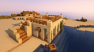 How To Build A Beach House In Minecraft 🏖️ | Tropical Survival Home Tutorial