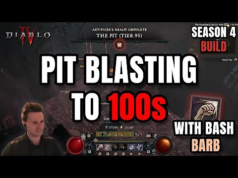 BARB BLASTING into the 100s PITS! Bash Barb in Season 4 Diablo 4