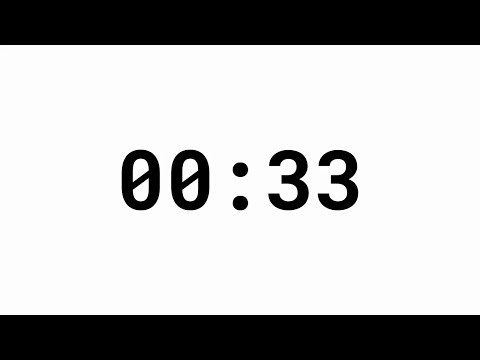 33 Second Countdown Timer - White Background