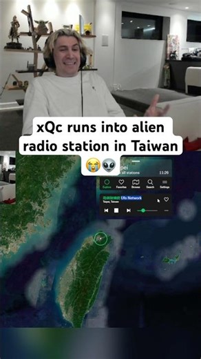 xQc Runs Into ALIEN Radio Station In TAIWAN 😭 #xqc #taiwan #radio