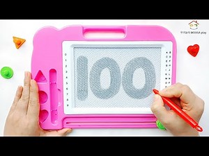 매직보드에 1부터 100까지 숫자 쓰기 | 1 to 100 | 영어로 숫자 세기 및 읽기 | counting 1-100