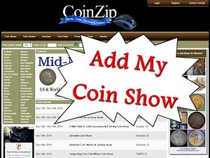 How to Update your Coin Show Listing on CoinZip