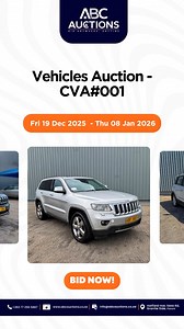 Vehicles Auction - CVA#001 | FRI 19 DEC 2025 > THU 08 JAN 2026 💥Auction Now LIVE on the ABC Auctions App [x] Download the ABC Auctions App Now - https://qrco.de/ABC_Auctions [x] Start Bidding - https://tinyurl.com/3fhypx2s [X] Subscribe to our YouTube Channel for more content - https://youtube.com/@abcauctions7837 📲Contact us today to find out how we can help you sell your vehicles & Goods: Harare: 📞Call: 086 77009 086 📲WhatsApp: https://wa.link/hoz14b 📍ABC Auctions, Hatfield House, Seke Rd