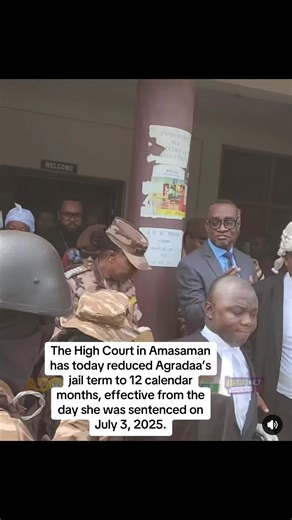 The High Court in Amasaman has today reduced Agradaa’s jail term to 12 calendar months, effective from the day she was sentenced on July 3, 2025.#enemiesisnotgod🙏✅ #keeplifeghonline⭐️ #keeplifegh03 #keeplifeghfans❣️💟 #keeplifeonline❣️