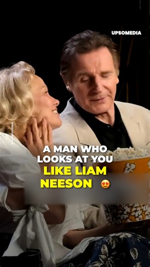 The eyes are the windows to the soul, and the way Liam Neeson and Pamela Anderson look at each other says it all. | Celebrities