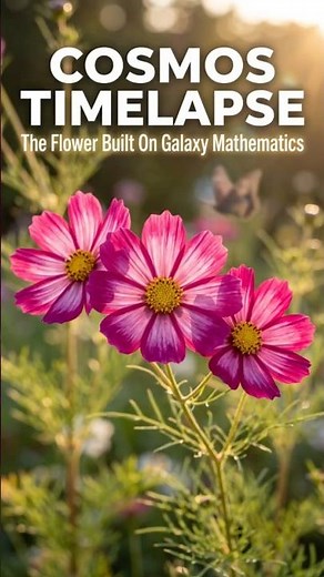 The Flower That Uses Galaxy Mathematics — Cosmos Seed To Bloom Timelapse